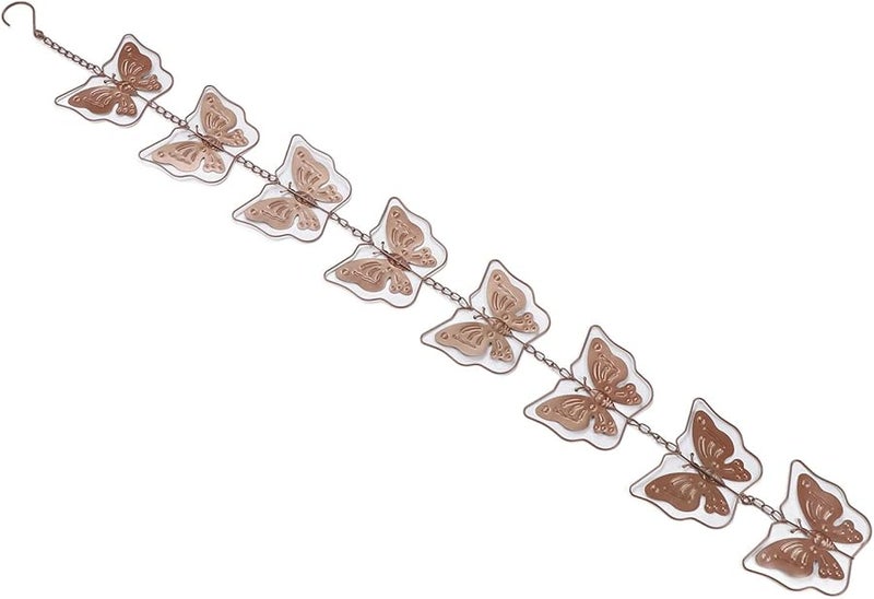 سلسلة مطر معدنية 4 26 قدم مزراب تصريف مياه الأمطار مع تأثير الرياح للحديقة - Image 3